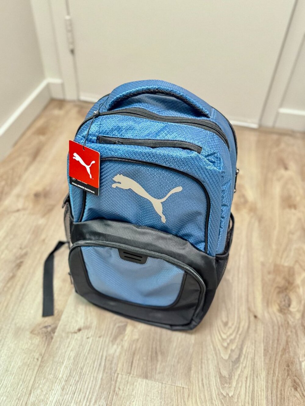 NWT PUMA Challenger Backpack Fully Padded 15” Laptop Pocket Blue Water Resistant